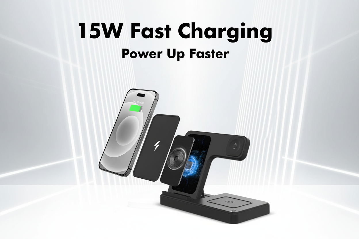15W Fast Charging Banner - B&W
