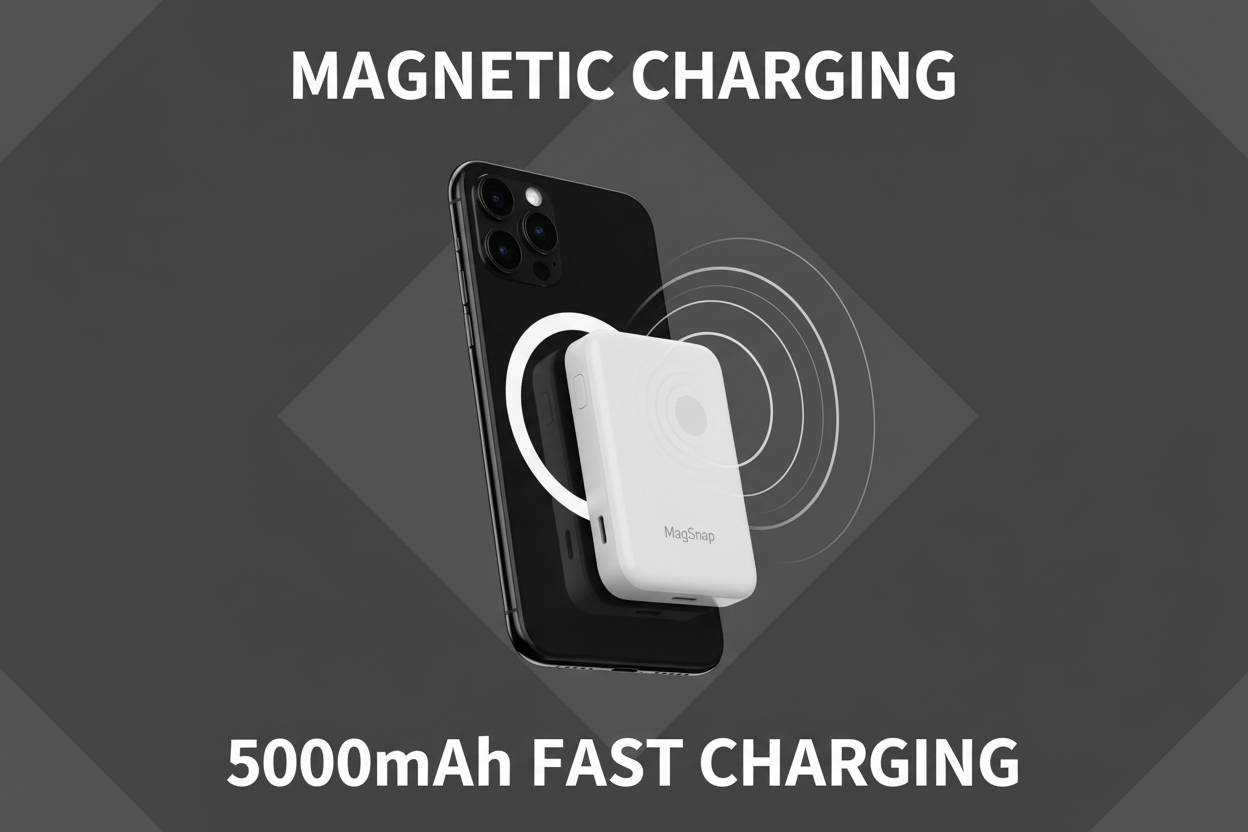 Magnetic Charging Banner - B&W